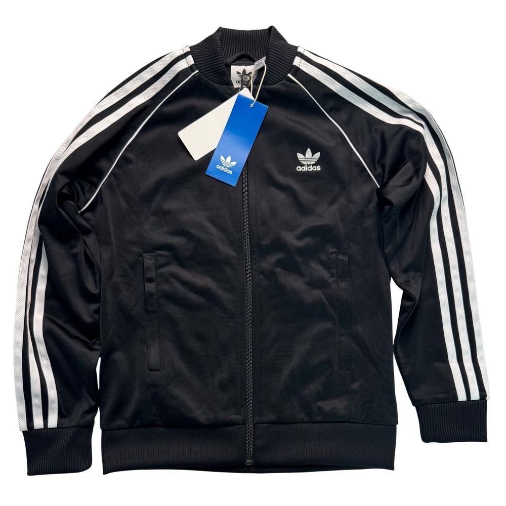 Adidas Originals Kids SST Track Top Jacket Black White Size S 9-10Y